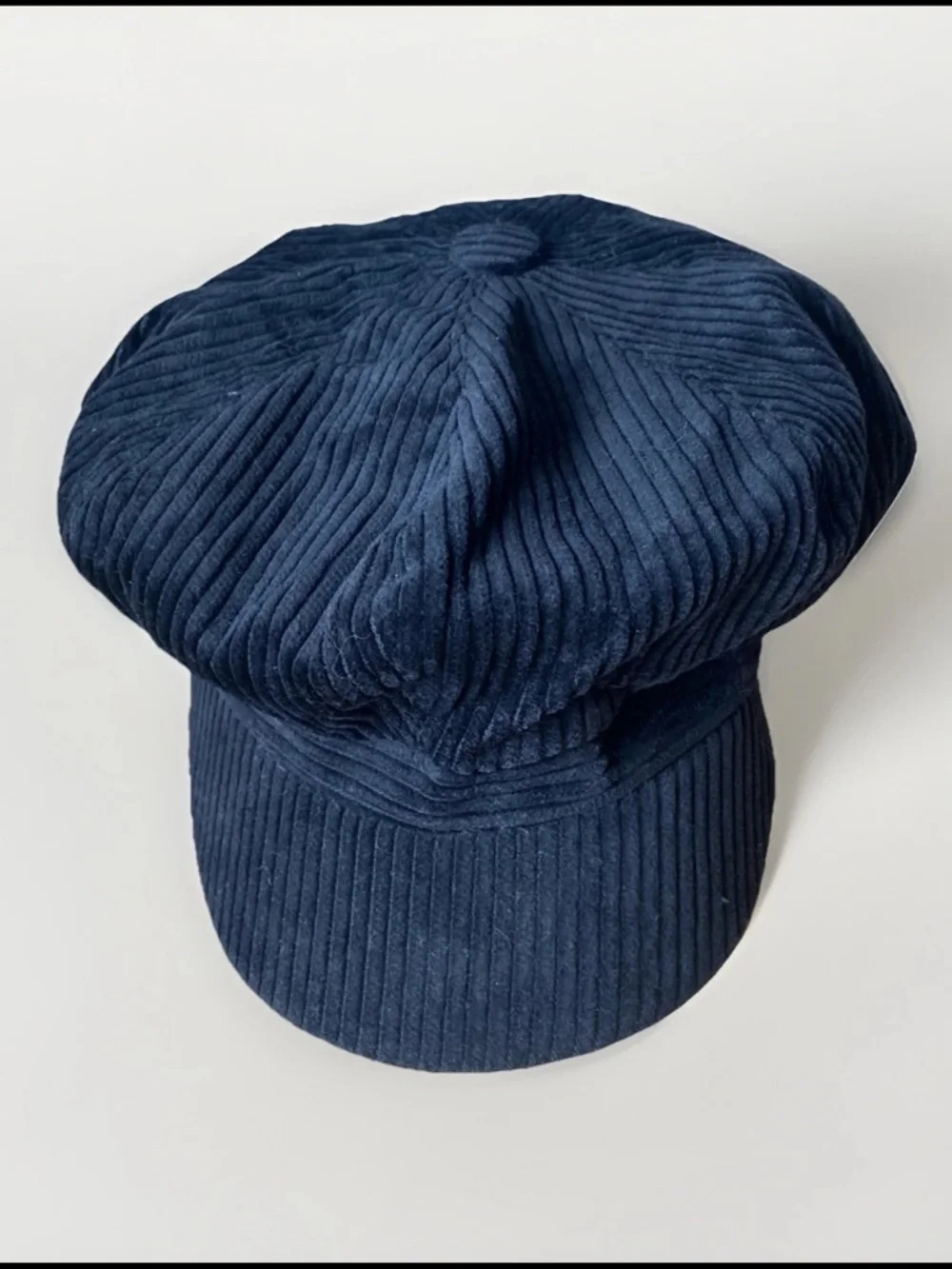 Black Corduroy Baker Boy Cap - Women - Picture 1 of 4